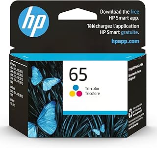 Трехцветный картридж HP 65 для принтеров HP | Совместим с принтерами серий: AMP 100, DeskJet 2600, 3700; ENVY 5000 | Подходит для программы Instant Ink | N9K01AN