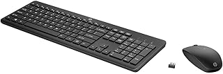 Беспроводная клавиатура и мышь HP в комплекте - полноразмерная мембранная клавиатура типа "chiclet", 3-зонная раскладка, беспроводное соединение 2,4 ГГц, совместимость с ПК и Mac.