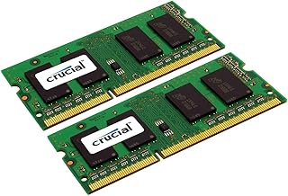 Комплект оперативной памяти Crucial 16 ГБ (2 модуля по 8 ГБ), 204-контактный SODIMM, DDR3 PC3-12800.