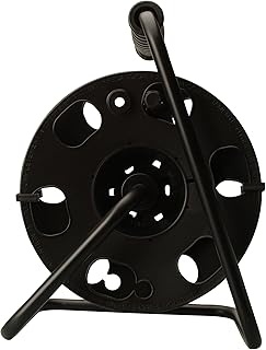 Подставка для катушки удлинителя Woods Heavy Duty Metal, вмещает до 100 футов (30 метров) шнуров 14/3, черная, артикул 22849.