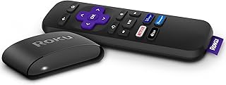 Roku Express | Устройство для потоковой передачи HD-контента Roku со стандартным пультом дистанционного управления (без управления телевизором), бесплатное и прямое телевидение.