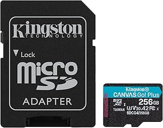 Карта памяти microSD Kingston Canvas Go Plus 256 ГБ | Скорость передачи данных до 200 МБ/с | Класс 10, UHS-I, U3, V30, A2 | SDCG4/256 ГБ
