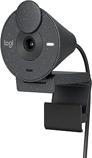 Веб-камера Logitech Brio 300 1920x1080p USB-C с защитной шторкой и автоматической коррекцией освещения — графитовый цвет (восстановленная).