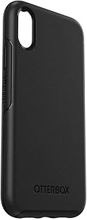 Чехол OtterBox для iPhone XR серии Symmetry — черный, ультратонкий, совместим с беспроводной зарядкой, приподнятые края защищают камеру и экран.