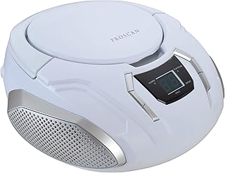 Портативная CD-магнитола Proscan Elite с AM/FM-радио — белая.