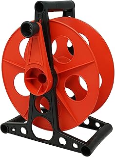 Колесо Woods E103 E-103, вмещает до 150 удлинительных тросов 16/3 длиной 125 футов (48 метров) и кабеля 14/3 калибра, для праздников, хранения веревок, шлангов и проводов, прочный пластик, красный и черный.