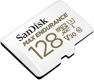 Карта памяти SanDisk 128GB MAX Endurance microSDXC с адаптером для домашних камер видеонаблюдения и видеорегистраторов - C10, U3, V30, 4K UHD, Micro SD Card - SDSQQVR-128G-GN6IA