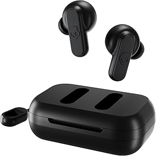Беспроводные наушники Skullcandy Dime 2, Bluetooth-наушники, шумоизоляция, до 12 часов работы от батареи, микрофон для iPhone и Android, удобный ремешок для переноски — черный цвет.