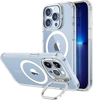 Чехол ESR для iPhone 13 Pro Max, совместимый с MagSafe, со встроенной подставкой для камеры, защита военного уровня, магнитный чехол для iPhone 13 Pro Max, классический чехол с подставкой (HaloLock), прозрачный.