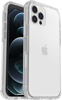 Чехол OtterBox Symmetry Series для iPhone 12 и iPhone 12 Pro — прозрачный, ультратонкий, совместим с беспроводной зарядкой, приподнятые края защищают камеру и экран.
