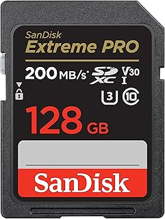 Карта памяти SanDisk Extreme PRO SDXC UHS-I 128 ГБ - C10, U3, V30, 4K UHD, SD-карта - SDSDXXD-128G-GN4IN