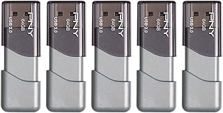 Флеш-накопитель PNY Turbo Attaché 3 USB 3.0 64 ГБ, серебристый (комплект из 5 штук)