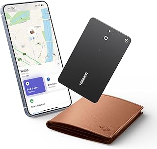 UGREEN FineTrack Slim Smart Finder, совместимый с Apple Find My (только iOS), ультратонкий брелок для кошелька толщиной 1,7 мм, водонепроницаемый по стандарту IP68, перезаряжаемая карта-трекер с Bluetooth для кошелька, ключей, багажных бирок.