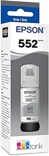 Чернила Epson 552 EcoTank в бутылке сверхбольшой емкости, серые (T552520-S), совместимы с принтерами EcoTank Photo ET-8500, ET-8550.