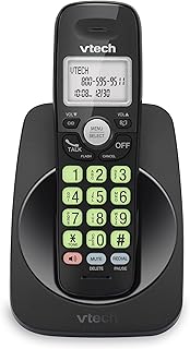 Беспроводной телефон VTech с DECT 6.0, полнодуплексной громкой связью, подсветкой дисплея, подсветкой клавиатуры, определением номера звонящего/ожиданием вызова, регулировкой громкости, совместимостью со слуховыми аппаратами, настенным креплением | VG131-11 (черный)