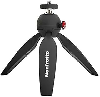 Штатив Manfrotto MTPIXIMII-B, PIXI Mini с рукояткой для компактных системных камер, зеркальных, беззеркальных и видеокамер, производство Италия, технополимер и алюминий, черный.