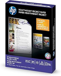 Бумага для проектной печати HP HeavyWeight, матовая, 8,5 x 11 дюймов, 40 фунтов, 250 листов, подходит для струйных, PageWide и лазерных принтеров (Z4R14A)