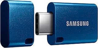USB-флеш-накопитель Samsung Type-C, 256 ГБ, передача файлов 4 ГБ за 11 секунд со скоростью чтения до 400 МБ/с по стандарту USB 3.2 Gen 1, совместимость с USB 3.0/2.0, водонепроницаемый, 2022 год, синий, MUF-256DA/AM