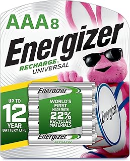 Универсальные перезаряжаемые батарейки Energizer Recharge AAA (8 шт.), батарейки типа AAA