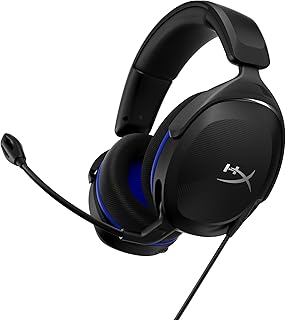 HyperX Cloud Stinger 2 Core — игровая гарнитура для Playstation, легкая накладная гарнитура с микрофоном, функцией отключения звука при повороте, 40-мм драйверами — черная.