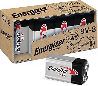 Батарейки Energizer MAX 9 В (8 шт.), щелочные батарейки 9 В.