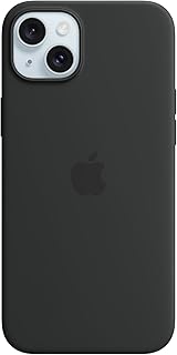 Силиконовый чехол для Apple iPhone 15 Plus с MagSafe — черный