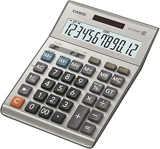 Casio DM-1200BM – Настольный калькулятор для бизнеса с кнопками учета себестоимости/продажи/маржи и налогов | Большой 12-разрядный дисплей, подставка | Идеально подходит для офиса и финансового учета