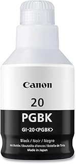Оригинальный флакон с чернилами Canon GI-20 PGBK, совместимый с принтерами PIXMA G6020 и G5020 MegaTank.