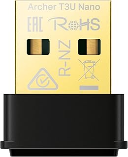 TP-Link Nano USB WiFi адаптер для ПК (Archer T3U Nano) - AC1300 2.4G/5G двухдиапазонный беспроводной сетевой трансивер для настольного ПК, компактный, поддерживает Windows 11, 10, 8.1, 8, 7 / до Mac OS 10.15