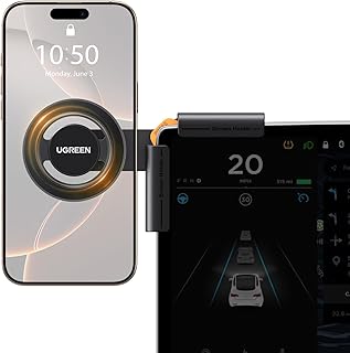 Держатель для телефона UGREEN для Tesla Model 3 и Y, автомобильное крепление Magsafe, магнитный держатель для телефона с самой сильной силой магнита, совместим с iPhone 16, 15, 14, 13 Plus, Pro Max Series.
