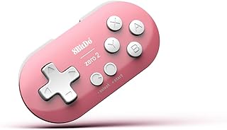 Миниатюрный Bluetooth-геймпад 8Bitdo Zero 2 в виде брелока для Nintendo Switch, Windows, Android, macOS и Raspberry Pi (розовая версия) - Nintendo Switch