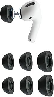 Сменные амбушюры Comply из вспененного материала с эффектом памяти для Apple AirPods Pro 1 и 2 | Максимальный комфорт, надежная фиксация, превосходная шумоизоляция | Противоскользящие, предотвращают выпадение | Черные (S/M/L) (3 пары)