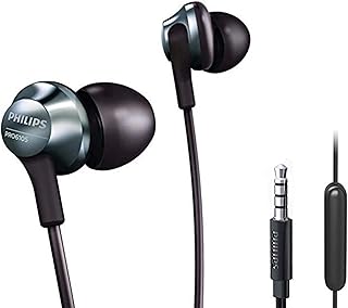 Проводные наушники Philips Pro с микрофоном, высококачественное аудио, внутриканальные наушники с разъемом 3,5 мм, удобная и прочная конструкция, идеально подходят для прослушивания музыки, звонков и повседневного использования, в комплекте 3 дополнительных амбушюра.
