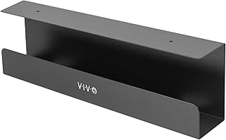 Подстольный органайзер для кабелей VIVO 17 дюймов, держатель для удлинителя, упорядочитель проводов для офиса и дома, черный, DESK-AC06-1C