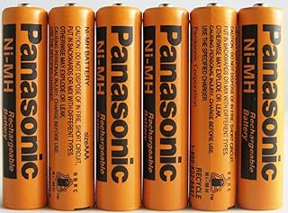 Аккумуляторная батарея Panasonic HHR-75AAA/B-6 Ni-MH для беспроводных телефонов, 700 мАч (комплект из 6 шт.)