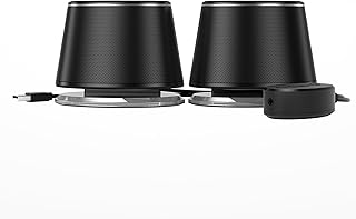 Компьютерные колонки Amazon Basics Bluetooth с USB 3.0 и синей подсветкой