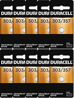 10 батареек Duracell 357 303 A76 PX76 SR44W/SW LR44 AG13 с оксидом серебра