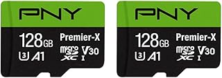 Флеш-карта PNY P-SDU128X2V31100PX-GE 128 ГБ Premier-X Class 10 U3 V30 microSDXC (2 шт.) - 100 МБ/с, Class 10, U3, V30, A1, 4K UHD, Full HD, UHS-I, Micro SD
