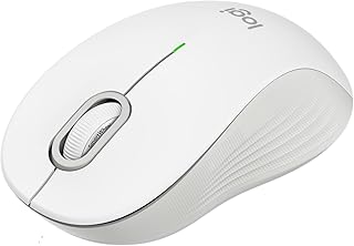 Беспроводная мышь Logitech Signature M550 — для рук маленького и среднего размера, 2 года работы от батареи, бесшумные щелчки, настраиваемые боковые кнопки, Bluetooth, совместимость с несколькими устройствами — цвет «белый».