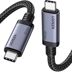 Кабель UGREEN USB C — USB C 240 Вт USB4 Gen4 80 Гбит/с Premium 16K Dual 8K Triple 4K Display PD3.1 Type C Fast Charging Совместим с мониторами USB C, MacBook, iPad, iPhone 16/15/14, длина кабеля 3,3 фута