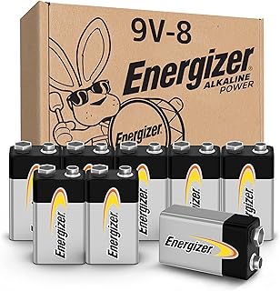 Щелочные батарейки Energizer Alkaline Power 9 В (8 шт.), долговечные щелочные батарейки 9 В.