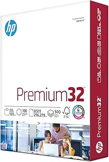 Принтер HP | Бумага 8,5 x 11 дюймов | Высококачественная, 32 фунта | 1 пачка - 500 листов | Яркость 100% | Сделано в США - сертифицировано FSC | 113100R