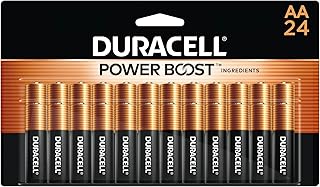 Батарейки Duracell Coppertop AA с добавками Power Boost, упаковка из 24 штук, щелочные батарейки типа AA с длительным сроком службы, для бытовых и офисных устройств.