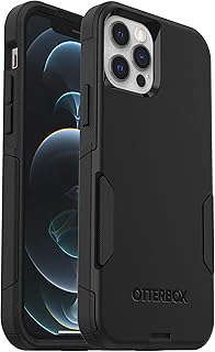 Чехол OtterBox Commuter Series для iPhone 12 и iPhone 12 Pro — черный, тонкий и прочный, удобный для ношения в кармане, с защитой портов.