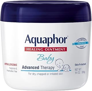 Детская восстанавливающая мазь Aquaphor Advanced Therapy для защиты кожи от сухости и потрескавшейся кожи, а также от слюнотечения и пеленочной сыпи, банка 400 мл.