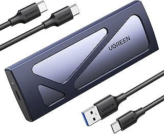 Внешний корпус для SSD-накопителей UGREEN с разъемом USB-C, крепление без инструментов, адаптер/считыватель M.2 NVMe на USB со скоростью 10 Гбит/с. Поддерживает ключи M и B&M, а также SSD-накопители размеров 2230/2242/2260/2280.