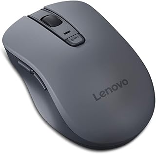 Бесшумная Bluetooth-мышь Lenovo WL310, эргономичная, с регулируемым разрешением DPI, бесшумными щелчками, Bluetooth 5.0, портативная, подходит для Windows, Mac и Chromebook, серая.