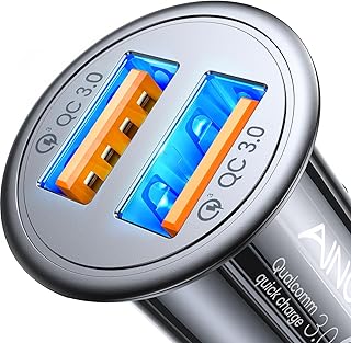 Сверхбыстрое автомобильное зарядное устройство USB для iPhone 16e 16 15 14 13 12 11pro x 8 Samsung S25 S24 S23 S22 AINOPE Автомобильный адаптер зарядки Android 45 Вт, цельнометаллический корпус, USB-зарядка, 17-кратная быстрая зарядка