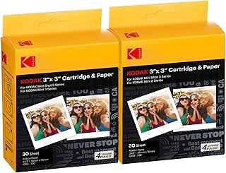 Пленка KODAK 4PASS 7,5 x 7,5 см (60 листов) для фотоаппаратов KODAK Mini 3 Retro и Mini Shot 3 Retro.