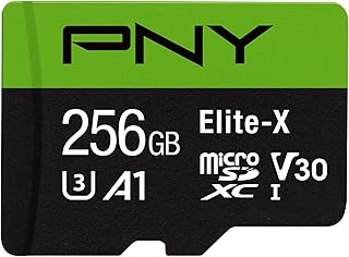 Карта памяти PNY Elite-X 256GB Class 10 U3 V30 microSDXC - 100 МБ/с, Class 10, U3, V30, A1, 4K UHD, Full HD, UHS-I, Micro SD